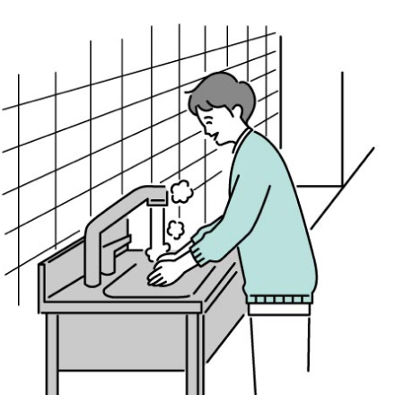 冬場の水道からお湯が出て助かった